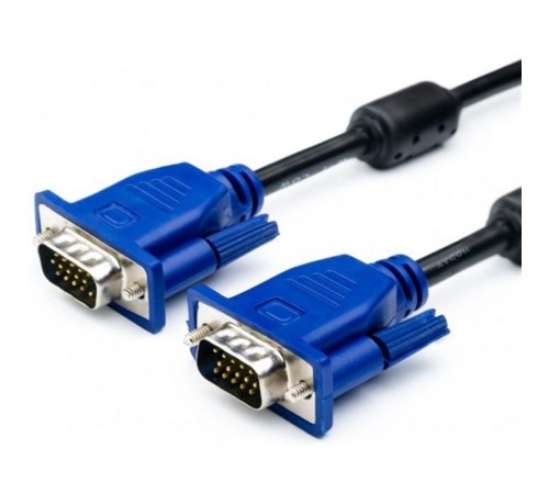 Кабель Atcom (9151) VGA-VGA HD15M/HD15M с 2-ма фер. кільцями, 10м Кабель Atcom (9151) VGA-VGA HD15M/HD15M с 2-ма фер. кільцями, 10м
