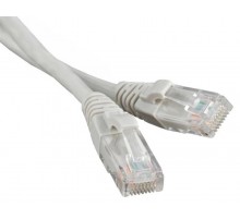 Патч-корд литий, UTP, RJ45, Cat.5e, 10m, сірий