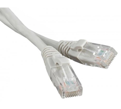 Патч-корд литий, UTP, RJ45, Cat.5e, 10m, сірий Патч-корд литий, UTP, RJ45, Cat.5e, 10m, сірий