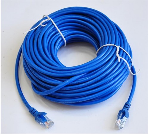 Патч-корд литий, UTP, RJ45, Cat.5e, 20m, синій Патч-корд литий, UTP, RJ45, Cat.5e, 20m, синій