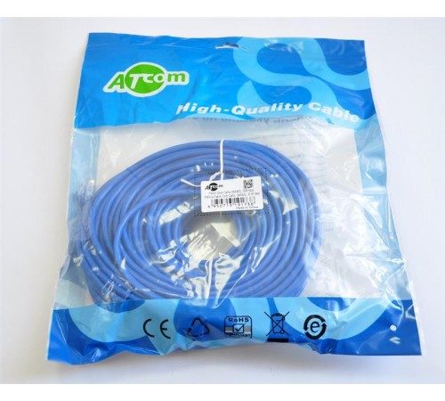 Патч-корд литой, UTP, RJ45, Cat.5e, 30m, синiй Патч-корд литой, UTP, RJ45, Cat.5e, 30m, синiй