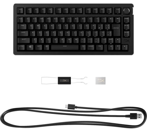 Клавіатура бездротова HyperX Alloy Rise 75 Red RGB UA Black (91Y91AA)