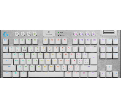 Клавiатура бездротова Logitech G915 Gaming TKL Tenkeyless LightSpeed Wireless RGB Mechanical White (920-009664) Клавiатура бездротова Logitech G915 Gaming TKL Tenkeyless LightSpeed Wireless RGB Mechanical White (920-009664)