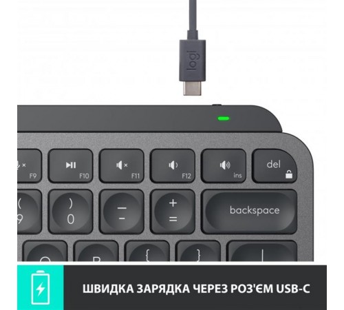 Клавіатура бездротова Logitech MX Keys Mini Wireless Illuminated Graphite (920-010498) Клавіатура бездротова Logitech MX Keys Mini Wireless Illuminated Graphite (920-010498)