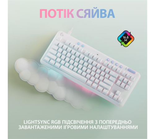 Клавiатура Logitech G713 Linear White (920-010678)