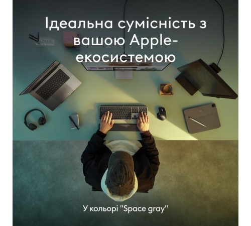 Клавiатура бездротова Logitech MX Keys S for Mac Space Grey (920-011637) Клавiатура бездротова Logitech MX Keys S for Mac Space Grey (920-011637)
