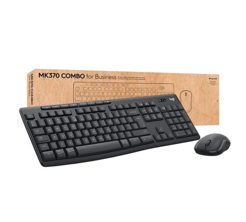 Комплект (клавіатура, миша) бездротовий Logitech MK370 Graphite (920-012077)