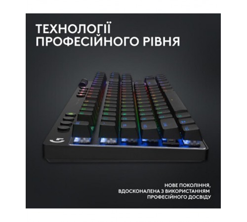 Клавiатура Logitech G PRO X TKL Lightspeed Black Tactile (920-012136)
