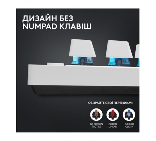 Клавiатура бездротова Logitech G PRO X TKL Lightspeed White Tactile (920-012148) Клавiатура бездротова Logitech G PRO X TKL Lightspeed White Tactile (920-012148)