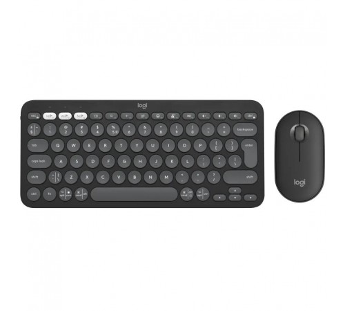 Комплект (клавіатура, миша) бездротовий Logitech Pebble 2 Combo for Mac Graphite (920-012244)