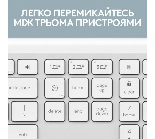 Клавiатура бездротова Logitech Signature Slim K950 US OffWhite USB (920-012466) Клавiатура бездротова Logitech Signature Slim K950 US OffWhite USB (920-012466)