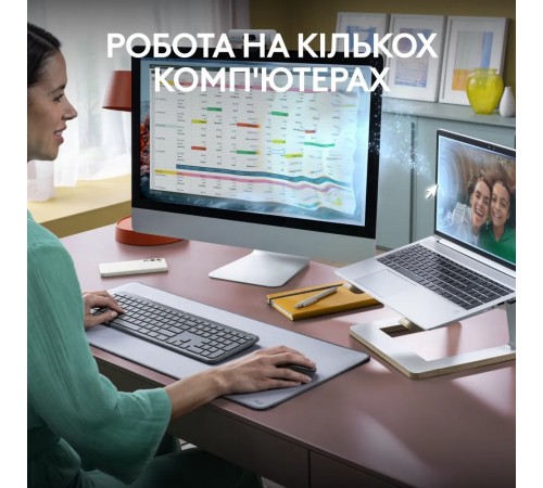 Комплект (клавіатура, миша) бездротовий Logitech Signature Slim Combo MK950 Graphite (920-012490)