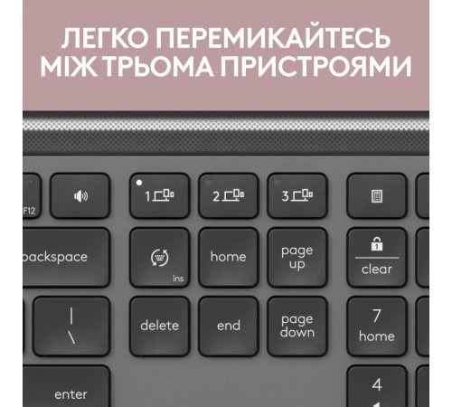 Комплект (клавіатура, миша) бездротовий Logitech Signature Slim Combo MK950 Graphite (920-012490)