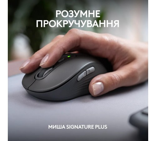 Комплект (клавіатура, миша) бездротовий Logitech Signature Slim Combo MK950 Graphite (920-012490)
