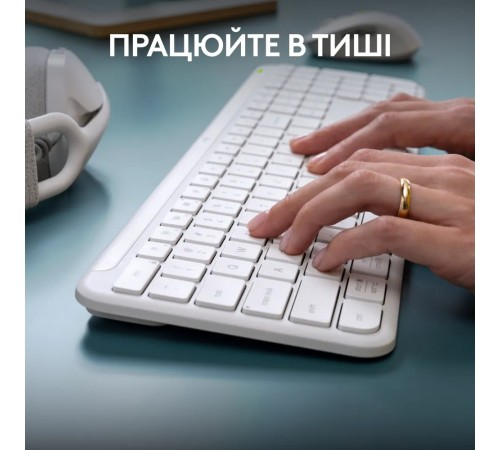 Комплект (клавіатура, миша) бездротовий Logitech Signature Slim Combo MK950 OffWhite (920-012491)