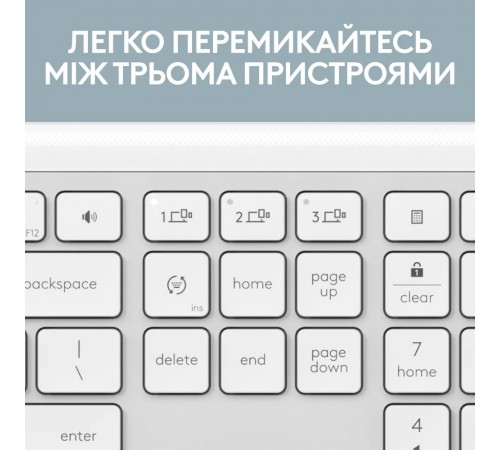 Комплект (клавіатура, миша) бездротовий Logitech Signature Slim Combo MK950 OffWhite (920-012491)