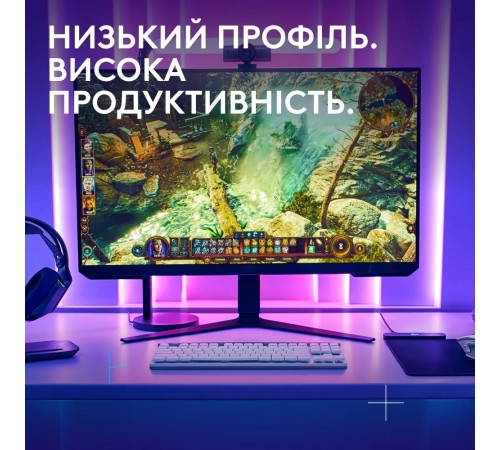 Клавiатура бездротова Logitech G515 Lightspeed TKL White (920-012539)
