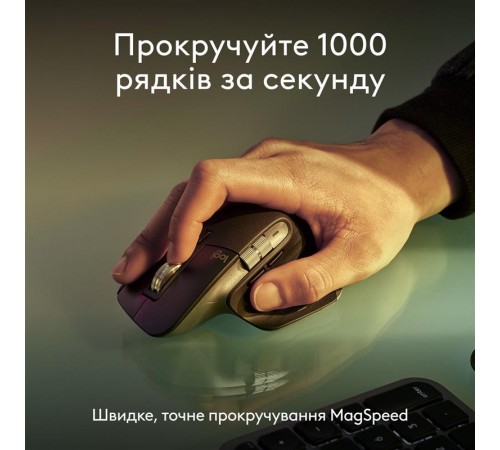 Комплект (клавіатура, миша) бездротовий Logitech MX Keys S Combo for Mac Space Grey (920-012845)