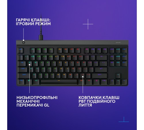 Клавiатура Logitech G515 TKL Black (920-012872)