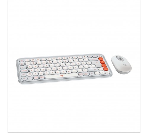 Комплект (клавіатура, миша) бездротовий Logitech Pop Icon Combo Off White (920-013141)