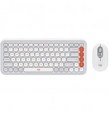 Комплект (клавіатура, миша) бездротовий Logitech Pop Icon Combo Off White (920-013141)