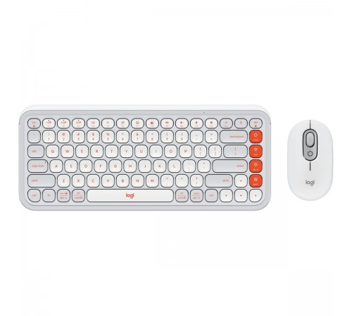Комплект (клавіатура, миша) бездротовий Logitech Pop Icon Combo Off White (920-013141)