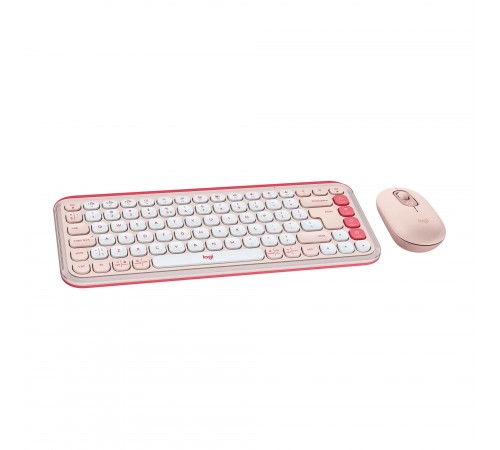 Комплект (клавіатура, миша) бездротовий Logitech Pop Icon Combo Rose (920-013142)