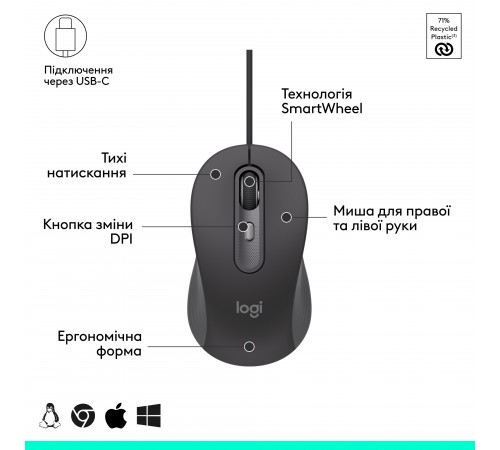 Комплект (клавіатура, миша) Logitech Signature Slim Combo MK620 Graphite (920-013349)