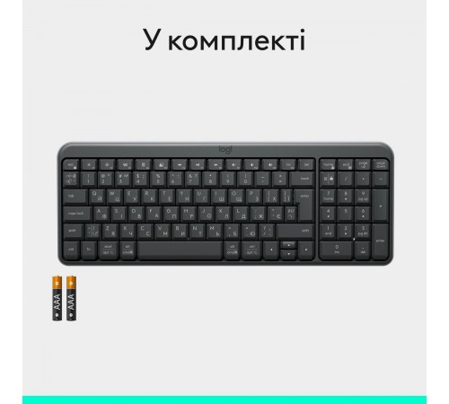 Клавiатура бездротова Logitech K250 Graphite (920-013822) Клавiатура бездротова Logitech K250 Graphite (920-013822)