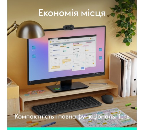Комплект (клавіатура, миша) бездротовий Logitech MK250 Graphite (920-013823)