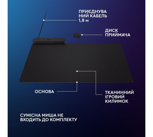Ігрова поверхня Logitech G PowerPlay 2 Black (947-000003) Ігрова поверхня Logitech G PowerPlay 2 Black (947-000003)