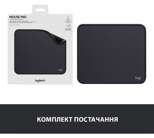 Ігрова поверхня Logitech Mouse Pad Studio Graphite (956-000049) Ігрова поверхня Logitech Mouse Pad Studio Graphite (956-000049)