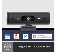 Веб-камера Logitech Brio 500 Graphite (960-001422)