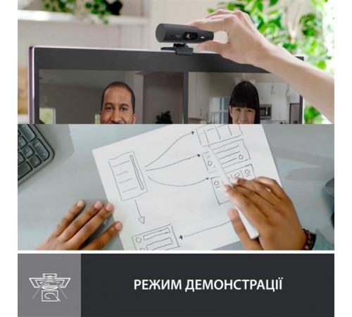 Веб-камера Logitech Brio 500 Graphite (960-001422)