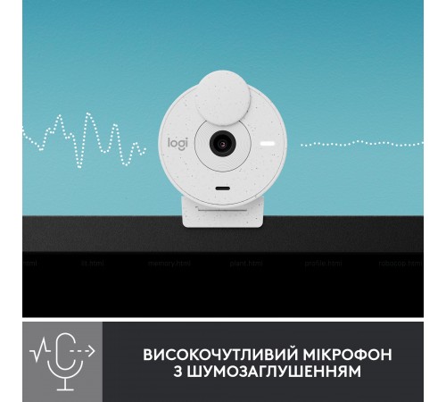 Веб-камера Logitech Brio 300 White (960-001442)
