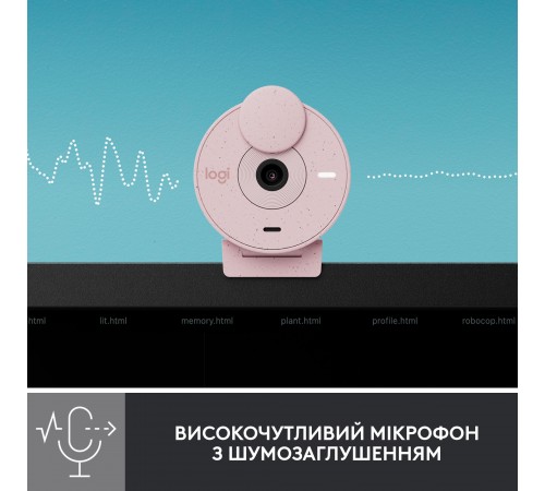 Веб-камера Logitech Brio 300 Rose (960-001448)