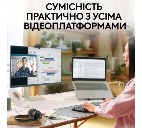 Веб-камера Logitech Brio 100 Graphite (960-001585)