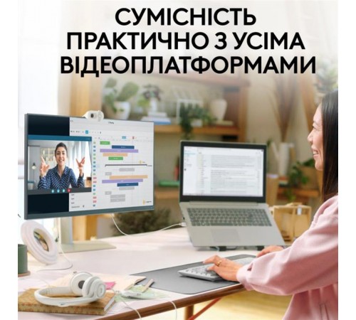 Веб-камера Logitech Brio 100 Off White (960-001617)