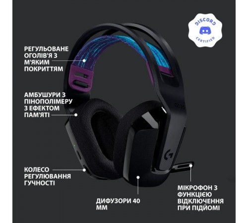 Гарнітура Logitech G535 Black (981-000972)