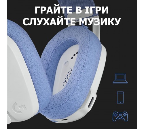 Bluetooth-гарнітура Logitech G435 Wireless White (981-001074)