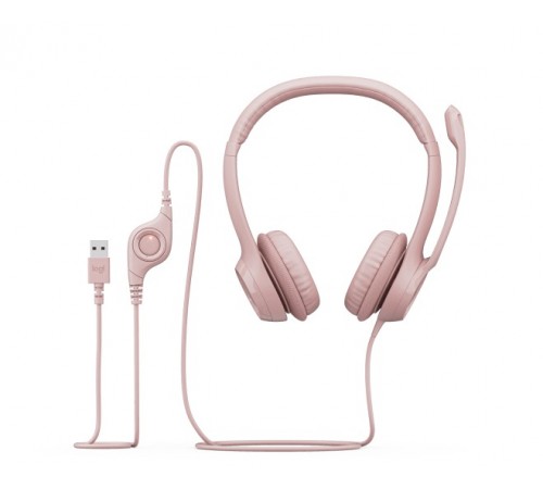 Гарнітура Logitech H390 USB Rose (981-001281)