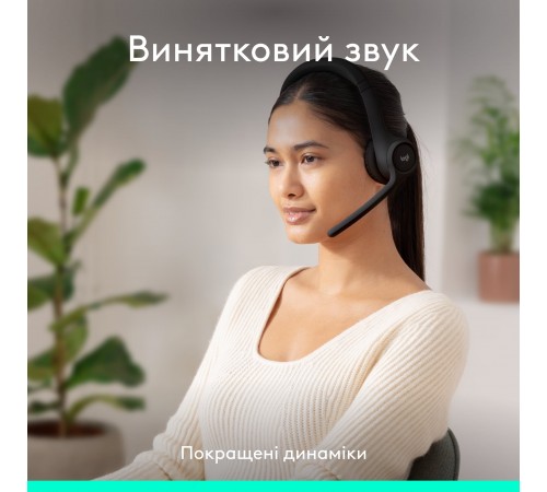 Bluetooth-гарнітура Logitech Zone 300 Wireless Black (981-001407)