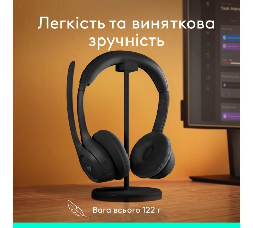 Bluetooth-гарнітура Logitech Zone 300 Wireless Black (981-001407)