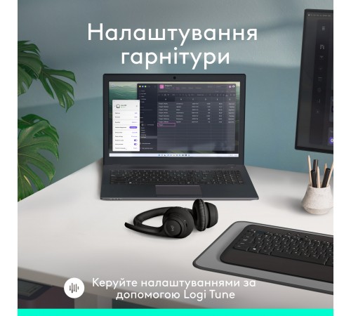 Bluetooth-гарнітура Logitech Zone 300 Wireless Black (981-001407)