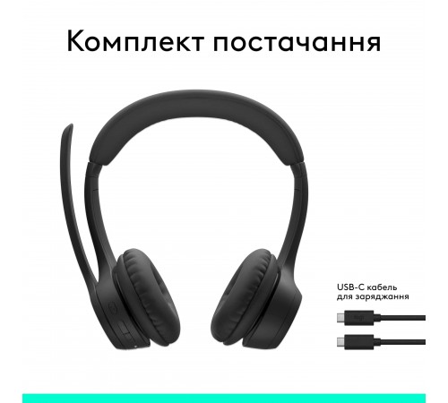 Bluetooth-гарнітура Logitech Zone 300 Wireless Black (981-001407)