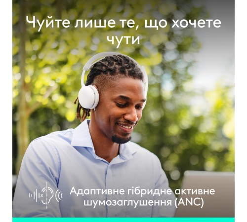 Bluetooth-гарнітура Logitech Zone Wireless 2 ES Off-White (981-001508)