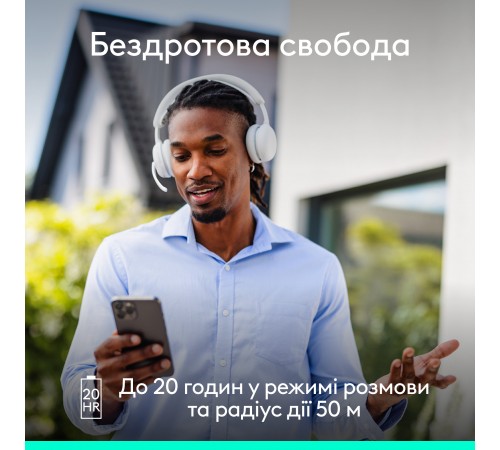 Bluetooth-гарнітура Logitech Zone Wireless 2 ES Off-White (981-001508)