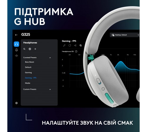 Гарнітура Logitech G325 Lightspeed White (981-001531)
