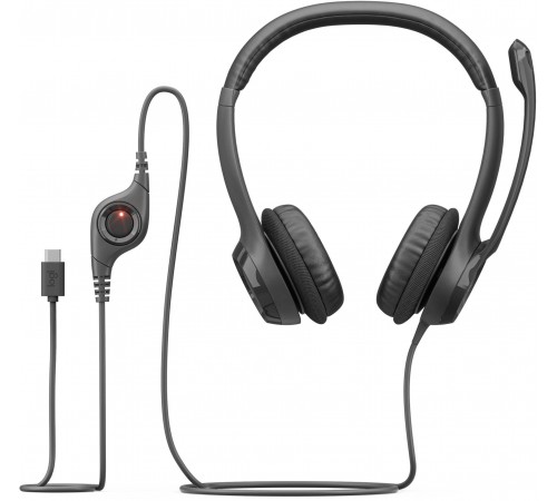 Гарнітура Logitech H390 USB-C Midnight Black (981-001576)