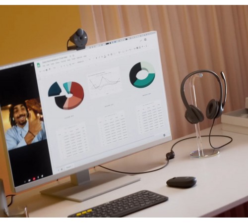 Гарнітура Logitech H390 USB-C Midnight Black (981-001576)